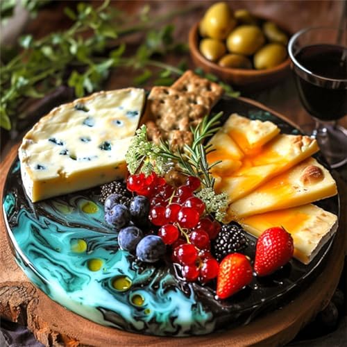 Cheese Board Resin Mold Round Large 10inch Make Epoxy Table Serving Tray Cutting Block Platter