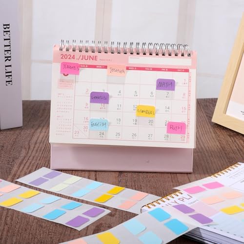 240 Pcs 1 Inch Sticky Index Tabs Colored Writable Page Markers