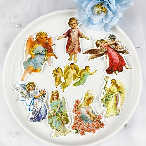 Catholic Stickers Religious Bible Faith Cross Sticker Pack Gifts for Adults Teens and Kids, 60PCS Aesthetic Catholic Jesus Stickers for Water Bottles Laptops Suitcases Skateboards Guitar