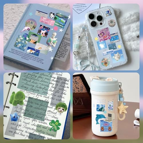 Vintage Y2K Aesthetics Sticker Book, 30 Sheets 400+ Pcs Scrapbook Stickers