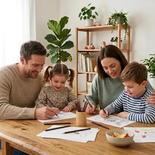 24 PCS Brown Colored Pencils, Pre-sharpened Professional Wooden Art Pencils Set for Artists Painting | Premium Drawing Sketching Supplies