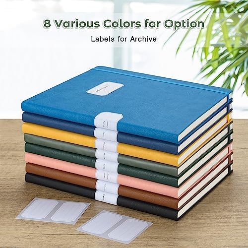 Blank Notebook, Hardcover Sketchbook, Leather Unlined Journal for Women Men