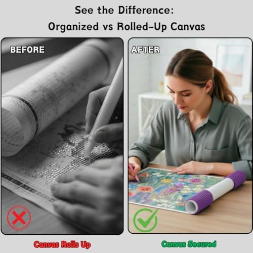 Diamond Painting Canvas Roller 2-Pack, Connectable Roll Holders