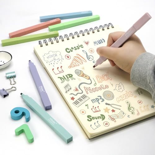 Vitoler Bible Highlighters,Aesthetic No Bleed Bible, Soft Chisel Tip,10Pcs | Assorted Color,Cute Pastel,high quality for bible study,books,journal,writing,school office