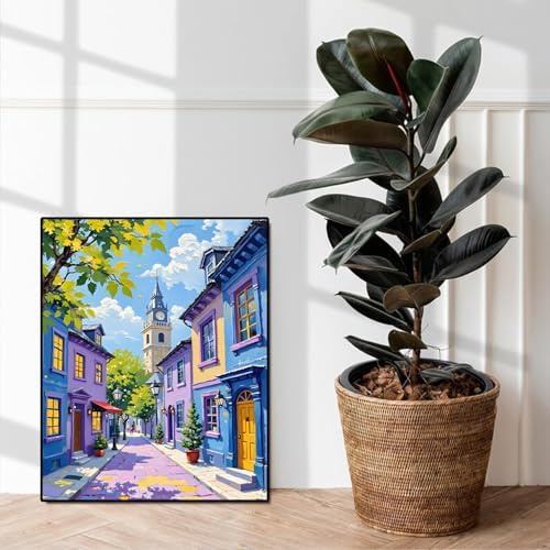 AOSGEDY Paint by Numbers Kit for Adults, Scenery-Cityscape Adults Paint by Number Kits, Landscape Paint by Numbers for Beginners, DIY Acrylic Painting on Canvas for Home Wall Art Decor 16x20 Inch