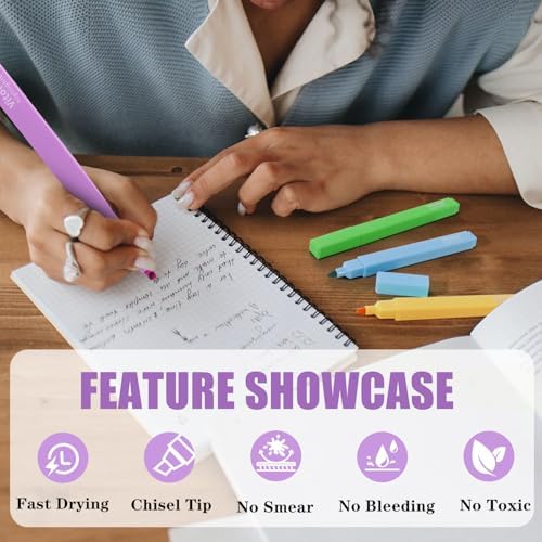 Vitole Cute Highlighters Set,Assorted Color,Quick Dry,Cute School Supplies | 10Pcs Aesthetic, Pastel,No Bleed,Dry Fast, Bible Study for Journaling Planner Notes