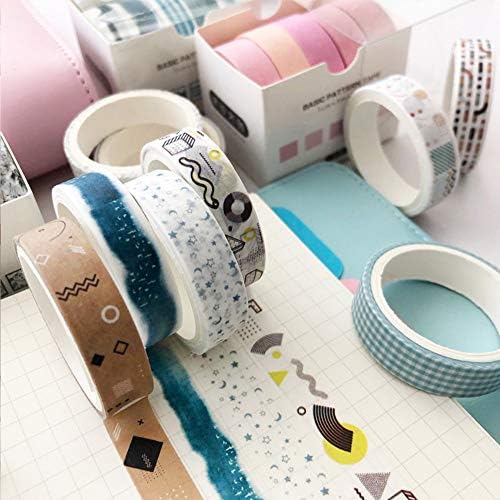 5 Rolls Pink Washi Tape Set Cherry Blooms Creative Basic Skinny Decorative Tapes for Arts, DIY Crafts, Journals, Planners, Scrapbooking, Wrapping (Sakura)