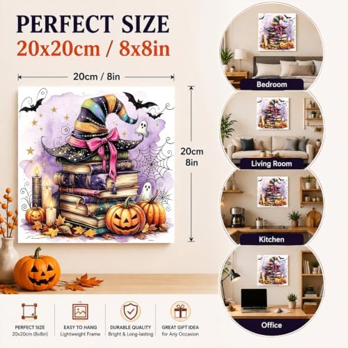 bleihum Halloween Paint by Numbers Kit for Adults with Frame Easel