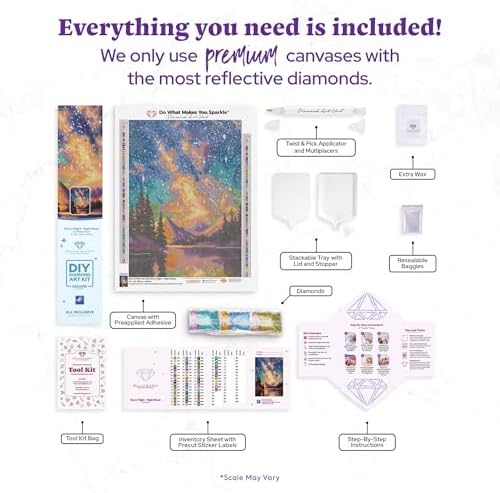 DIAMOND ART CLUB Starry Night - Night Music Diamond Art Kits for Adults