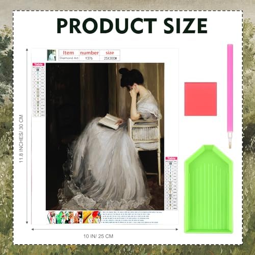 Yeaqee 4Pcs Diamond Art Kits for Adult Gem Painting Kit, Vintage
