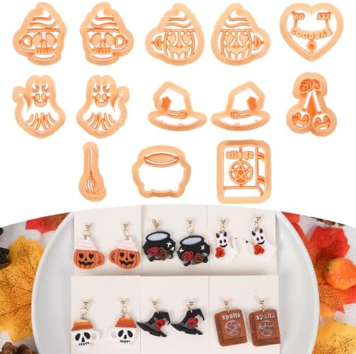 Puocaon Halloween Polymer Clay Cutters for Jewelry Ghost Earrings Making