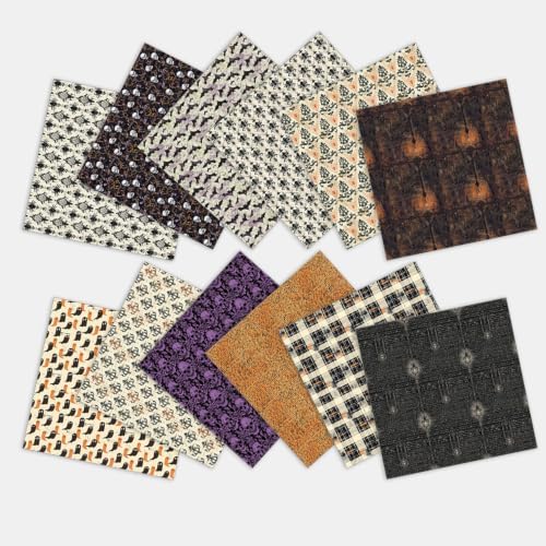 Vintage Helloween Scrapbook Paper Pad Decoupage Origami, 24 Sheets 6-in