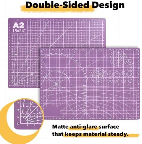 Mandala Crafts Self-Healing Purple Pink 18x24" A2 Sewing Cutting Mat Kit