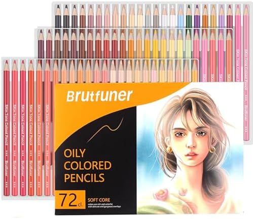 LBW 72 Skin Tone Colored Pencils for Adult Coloring Pencils, Oil Based Soft Core Professional Color Pencils Set for Artists Beginners Drawing Coloring