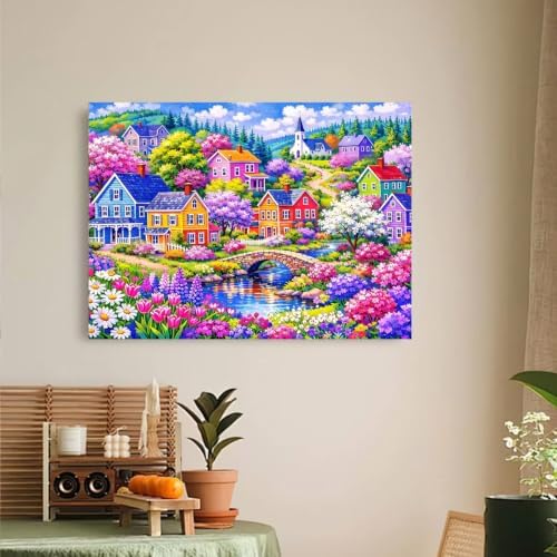 YOLENIX Countryside Scenery Diamond Art Kits for Adult Diamond Painting Kit