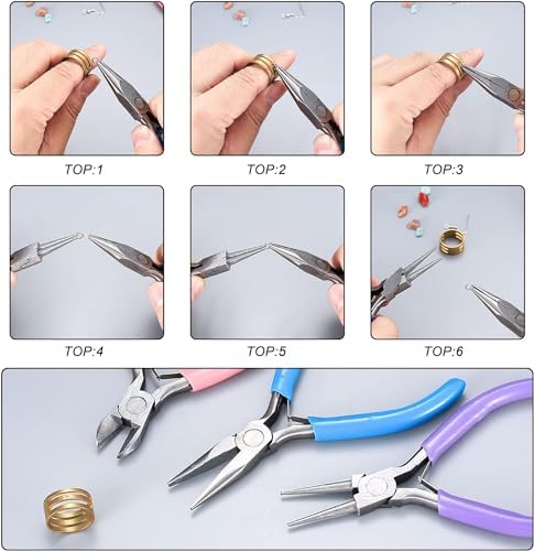 3 Pcs Pliers for Jewelry Making, Jewelry Pliers Set for Jewelry Repair