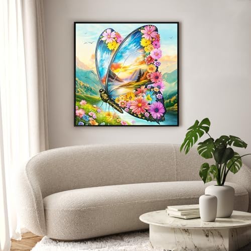 Diamond Art Kits for Adults & Beginners, Butterfly Diamond Painting Kit