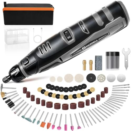 HARDELL 12V Cordless Rotary Tool Kit 6-Speed 30000RPM Rotary 94 Accessories