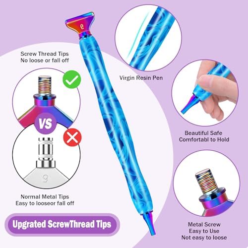 DoreenBow 28Pcs Diamond Art Tools Metal Thread Tip Diamond Art Accessories