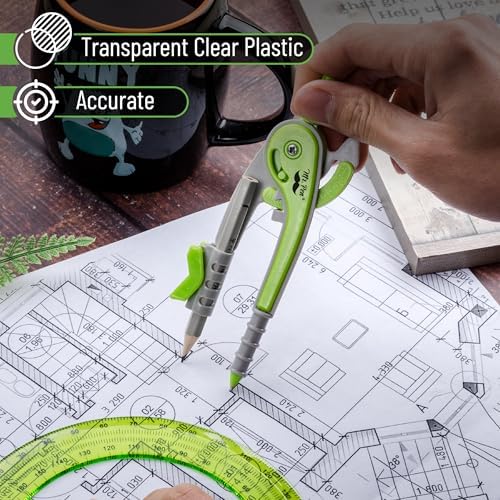 Mr. Pen- Geometry Compass and Protractor Set, 6 Inch Compass