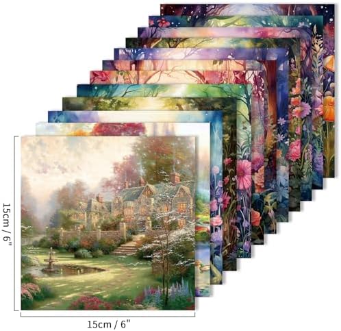 6x6" Scrapbooking Paper Pad Single Sided Decorative Colored Papers