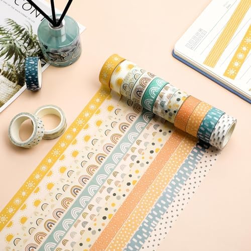 TaoBary 33 Rolls Washi Tape Set, 15mm Holiday Seasonal,Charming Style
