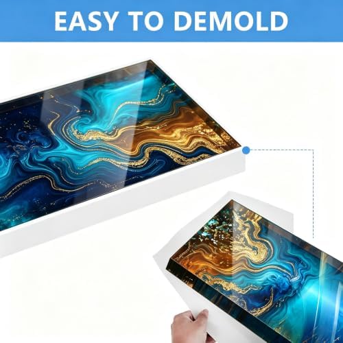 23in Epoxy Resin Mold Large Silicone Molds for Resin Reusable Tray