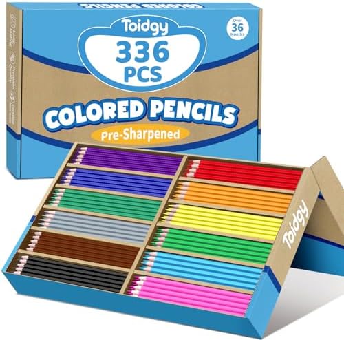 336 Count Colored Pencils Bulk, Colored Pencils for Kids 12 Assorted Colors