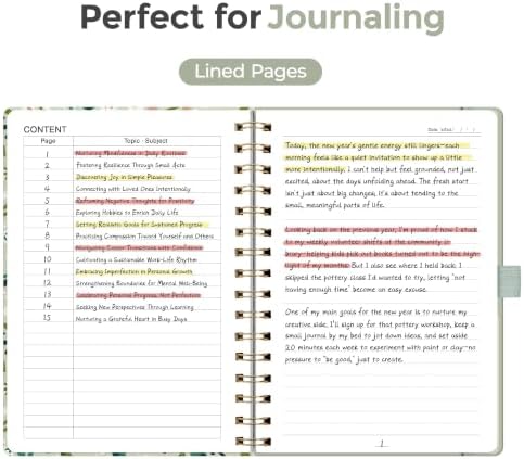 AHGXG Spiral Journal Notebook, 160 Lined Pages, A5 Size (5.7'' x 8.3'')