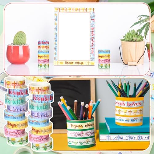 24 Rolls Christian Washi Tape Gifts, Kawaii Cute Religious