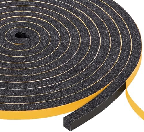 Yotache Foam Weather Stripping 1/4" W X 1/4" T, Total 30 Ft