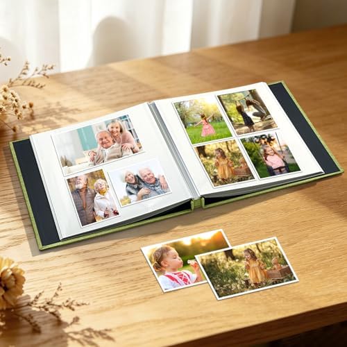 Large Photo Album Self Adhesive Scrapbook, 30 Sheets/ 60 Pages Photo Book for 4x6, 5x7, 8x10 Pictures, DIY Album for Birthday Gifts for Women Mom Wedding Baby Family Travel