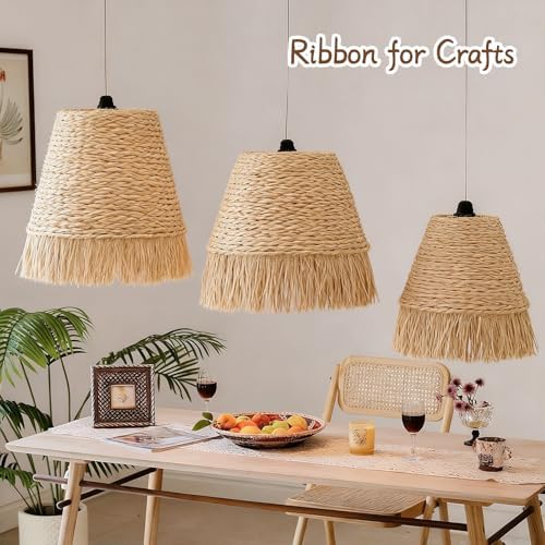 woric Raffia Ribbon 262 Yards (787 Feet) Raffia Yarn Craft Ribbon