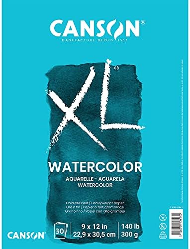 Canson XL Series Watercolor Paper Pad, 9" x 12", 30 Sheets/Pad, 6 Pads