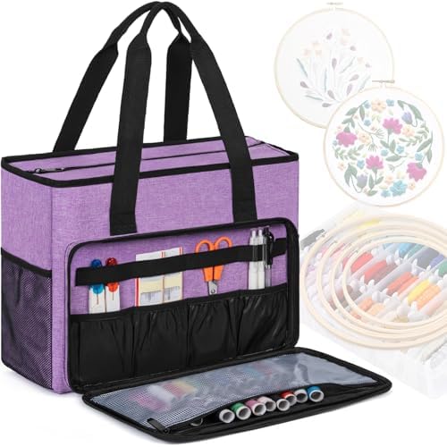 GMAK Embroidery Storage Bag, Embroidery Project Storage Carrying Tote Bag