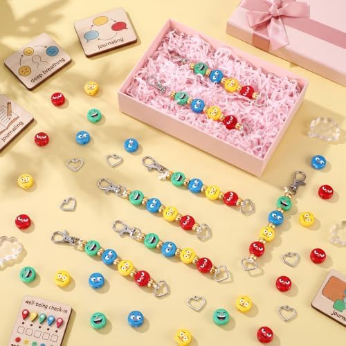 Equsion 346 Pcs/24 Sets Social Emotional Learning Keychain Craft Kit Emotional Regulation Tools Therapist Supplies for Profession, Play Therapist Toys for Counselors, Calm Down Support for Teachers