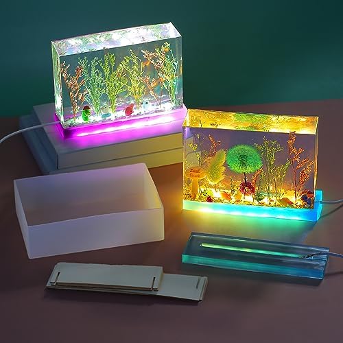 4Pcs Resin Silicone Mold Project Accessories USB Long Light Strip for DIY Luminous Epoxy Casting Craft Desktop Ornaments Table Home Decorations