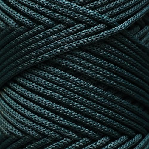 Makromecity, Premium Polyester Macrame Cord 3mm x 131 Yards (394 feet) 3mm Polypropylene Forest Green Macrame Cord Crochet Macrame Bag Cord Crafts for Wall Hangings, Bags, Underplate