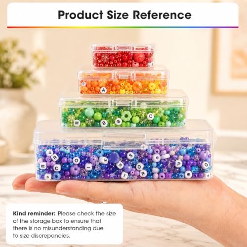 Bead Storage Organizer, 56 Containers, 3-Tier Stackable Case