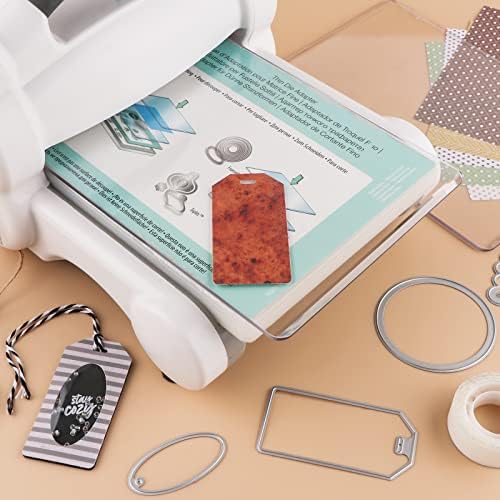 3Pcs/Set Standard Cutting Pads and Thin Die Adapter for Die-Cutting Machine, Clear Polycarbonate CuttingPads Compatible with Big Shot Die Cuts Machine, Cutting Plates for Embossing Scrapbooking Crafts