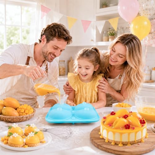 3D Mango Cake Molds Mango Silicone Mold Mangos Candy Mould Fruit Pastry Molds for Baking Chocolate Pudding Ice Cream Jelly Candy Pastry Bakeware Dessert Jelly Candle Soap Mousse Cake