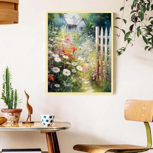 niurenmaoyi Garden Paint by Numbers Kit for Adult Beginner,16X20in