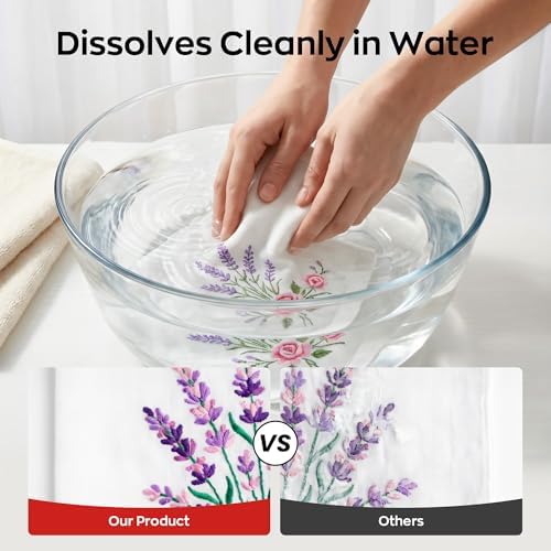 Poolin Printable Water Soluble Stabilizer for Embroidery, 8.5 x 11 Inch