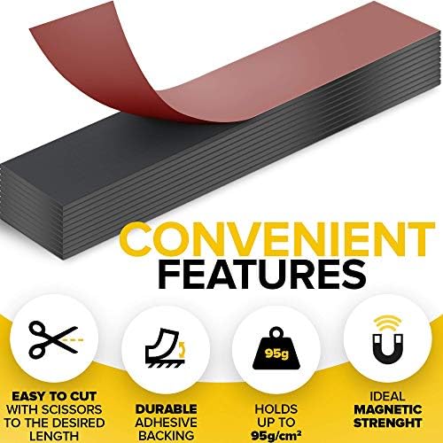 X-bet MAGNET Super Sticky Adhesive Magnetic Strips, 6x1 (15x2.5cm), 11 pcs