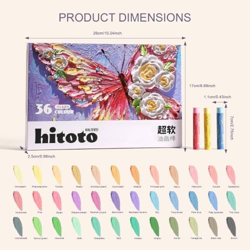 rubens 36 Macaron Colors Soft Oil Pastels,Creamy & Easy Blending