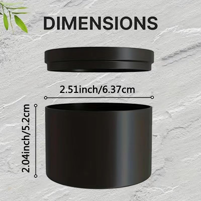 DINGPAI 24 Pcs Candle Tins, 4 oz Black Empty Candle Tin with Lids
