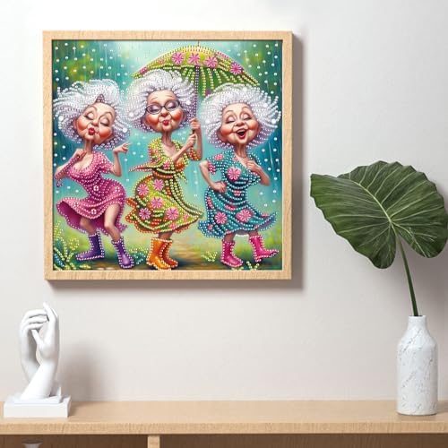 Diamond Painting Kits for Adults, The Elderly Performers Pattern Design Special Shape Diamond Art Kits for Beginners, DIY Diamonds Paintings Art for Home Wall Decor Gift