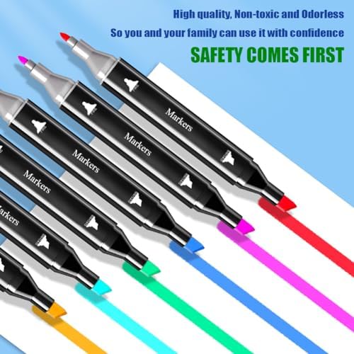 Alcohol Markers, 262 Colors Art Drawing Markers Set for Kids Adults | Dual Tip Permanent Sketch Markers, with Organizing Case