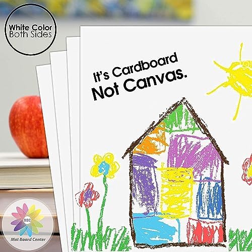 Mat Board Center 6x8 Backing Boards, 10 Pack White Backboards for Frames