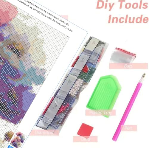 KYOQFVN Flowers 5D Diamond Art Kits for Adults, Flower Diamond Painting Kits for Adults Beginners, DIY Full Drill Round Gem Art with Diamond dots for Home Wall Decor 12 X 16 Inch
